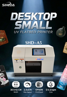 Printer UV Flatbed Mini Ekonomis SIHEDA dengan Fungsi Pengadukan Tinta Putih, Printer UV Resolusi Tinggi untuk Kustomisasi Hadiah