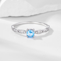 Bijoux en gros, bagues en argent sterling 925, bagues de luxe avec diamants bleu marine et zircon blanc, bagues minimalistes pour femmes