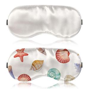 Masque de sommeil doux personnalisé avec sangle réglable, réutilisable, vierge pour sublimation, cache-œil en soie - Product Image 1