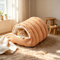 Lit pour chat et chien personnalisé OEM ODM, en polaire arctique chaud, lavable en machine, doux et confortable pour toutes les saisons, fournitures pour animaux de compagnie en gros