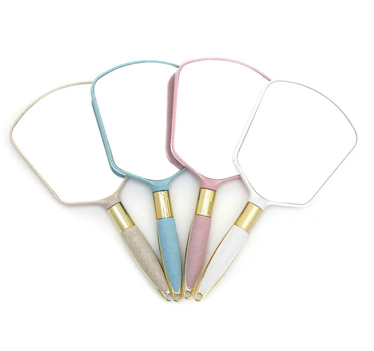 Ручные зеркала с индивидуальным логотипом, подарок для девушки в простом стиле, ручное зеркало для макияжа с логотипом