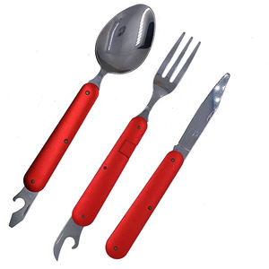 Set di Posate da Campeggio Staccabili, Kit Multiuso con Cucchiaio, Forchetta, Coltello e Apribottiglie, Posate Pieghevoli Portatili per Viaggi ed Escursioni - Product Image 2