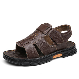 Sandales à brides croisées pour hommes, noires, à semelle épaisse, antidérapantes, style jeune, à enfiler - Product Image 5