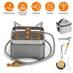Portable 12000W Camping <b>Stove</b> With Windproof Carrying Case Outdoor Backpacking Burner Igniter for Hiking Picnics Car D0100X37LAT - Product Image 3