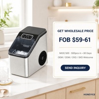 Machine à glaçons électriques autonettoyante HONEYICE avec écran tactile LED, démoulage automatique, 8 glaçons par cycle pour la maison, l'hôtel et la cuisine