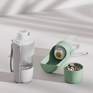 Bottiglia Portatile per Alimentazione Animali <span class=keywords><strong>2</strong></span> in 1, Contenitore per Cibo e Acqua per Cani e Gatti in Viaggio - Product Image 2