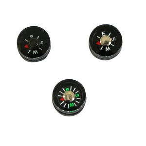 Mini boussole portable d'extérieur de 9,6 mm, type manuel, en plastique noir, avec marquages E S M pour la navigation - Product Image 2