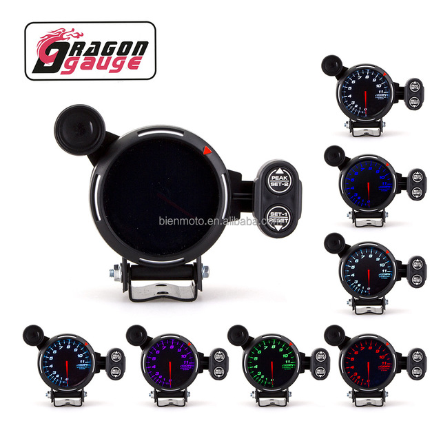 GAUGE 3.75 '' 80mm Auto Universal 12V Stepper Motor Digital Tachometer 11000 RPM Meter for Car