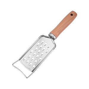 Stainless Steel Cheese Grater With Wooden Handle Durable For Cheese Ginger Chocolate Vegetable Lemon Grating - Product Image 2