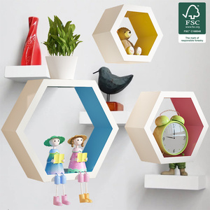 Cubo hexagonal 3D de madera, estante de pared, muestra gratis, 2021 - Product Image 1