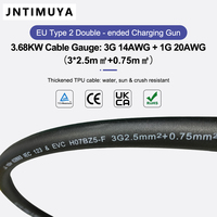 Nouveaux adaptateurs de câble de charge pour voiture électrique 32A 16A Double pistolet Mode 3 Type 2 vers Type 2 Chargeur EV en TPU JNTIMUYA-11B