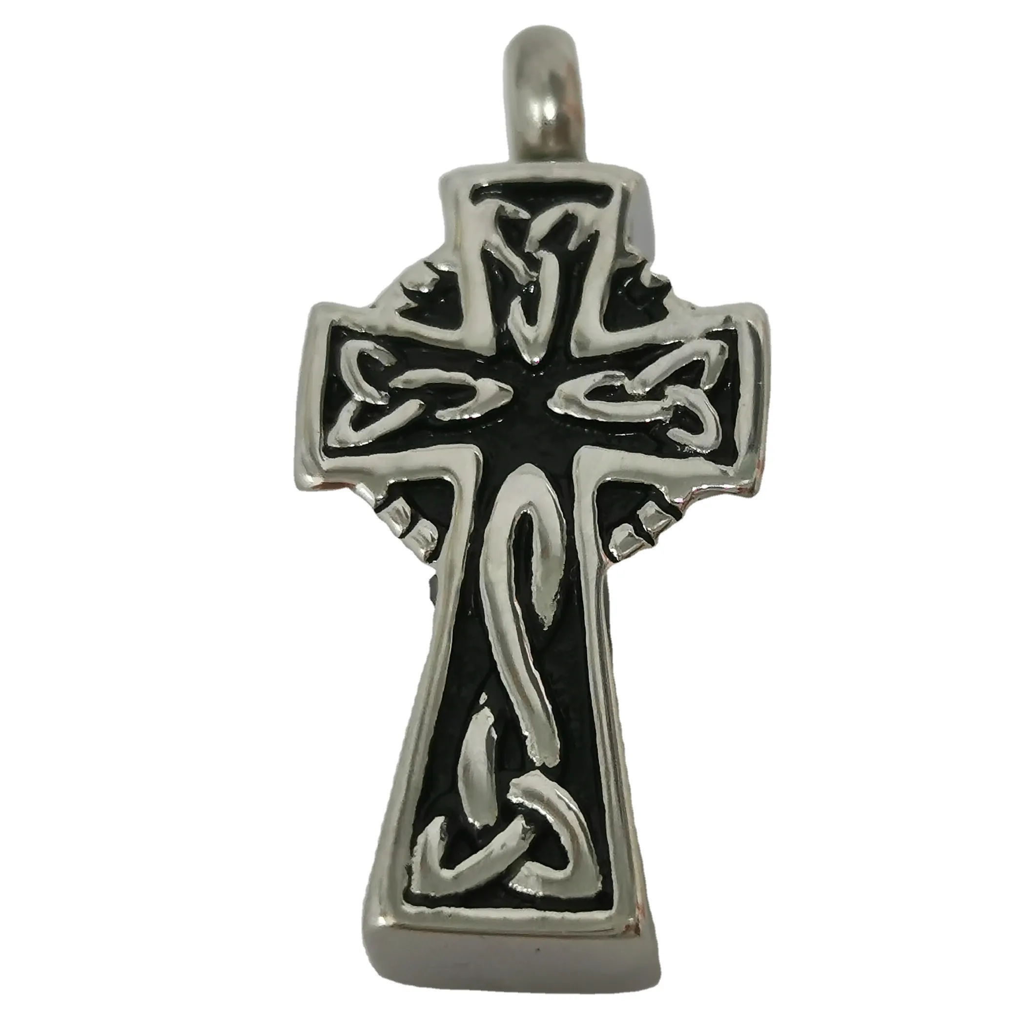 Celtic Cross Cremation ash keepsake memorial ash cross urn Stainless Steel claddagh pendant holder necklace celtic infinity love