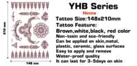 Tatouages temporaires au henné, henné blanc, dentelle, faux tatouages autocollants pour femmes, filles, corps, bras, jambes, mains, mariage