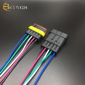 Fio 5pin para prender a tomada fêmea masculina do auto conector bonde impermeável com chicote de fios do cabo do fio para a motocicleta do carro - Product Image 4
