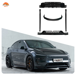 リアディフューザーフロントリップサイドスカートオートボディシステムリアスポイラー光沢黒マットブラックテスラモデルYジュニパー用 - Product Image 1