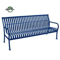 Banc public en acier robuste pour extérieur, idéal pour parcs, jardins et patios