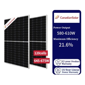 Conjunto de batería PERC de cristal único de doble cara 580 vatios 590W 600W 610 vatios Paneles solares fotovoltaicos Suministro puntual - Product Image 1