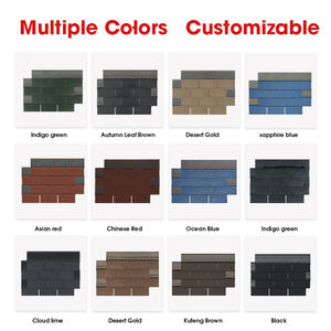 Tuiles d'asphalte monocouche résistantes au feu et à l'usure, modernes et écologiques, personnalisables-Utilisation directe du toit de la villa en usine - Product Image 2