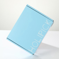 Boîte cadeau pliable imprimée pour l'expédition e-commerce, en carton rigide recyclable, emballage protecteur B2B, boîte d'expédition bleue