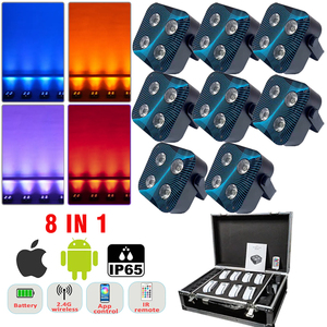 IR4 plantare 4x12w RGBWA + UV LED Par Uplights Wireless DMX Wifi decorazione a distanza per il palco KTV Wedding & Party - Product Image 1