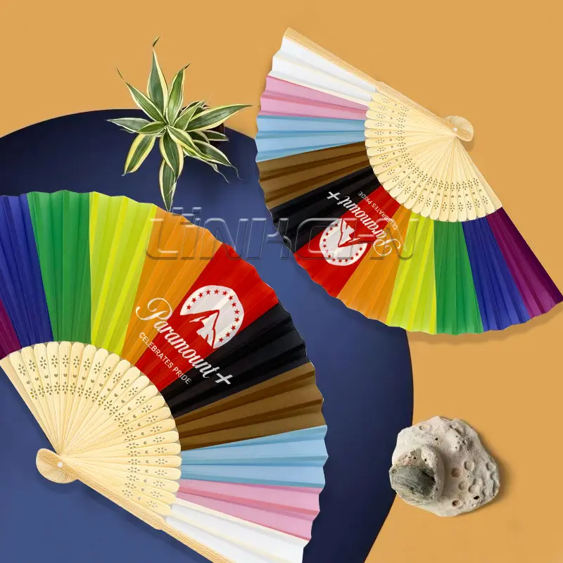 Promotional hand fan paper folding hand fans gifts