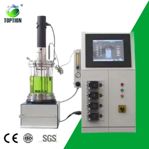 TOPTION Biorreactor de Vidrio Semiautomático de Alta Calidad de 2-1000L, Fermentador, Reactor Tubular, Electrolítico Neutro, de un Solo Compartimento - Product Image 1