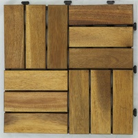 Expédition gratuite aux États-Unis, prix d'usine, terrasse en bois massif carré en acacia à 4 lattes, finition lisse, 18 mm, bois d'extérieur