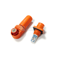 Connecteur de stockage de batterie au lithium 48V 200A Prise Barre de bus Terminal Vis M8 8mm Orange Noir