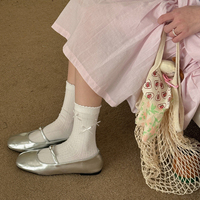 Mode été femmes blanc respirant coton équipage haute qualité dames dentelle femmes personnalisé longues chaussettes minces