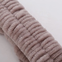 Özel Logo nakış beyaz bulanık sıcak ekstra büyük yay bandı yüz Spa makyaj Topknot kızlar için Hairband