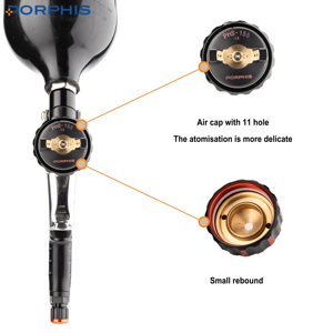 PORPHIS PHS-155B <span class=keywords><strong>Pistola</strong></span> de Pulverización de Aluminio con Capacidad de 600 ml y Boquilla Personalizable de 1.3/1.6/1.8 mm, Ideal para Automoción y Mantenimiento - Product Image 2