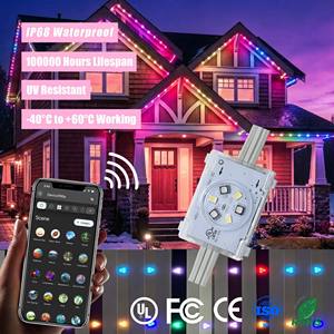 Smd5050 Rgbw IP68 Outdoor Permanent Point Lights 48V Smart App <b>Controller</b> Christmas Decoration Lighting - Product Image 1
