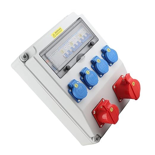 Durable Power Distribution Socket Box, C16 C32 Breaker, Suits 2 Core 220-250V and 5 Core 380-415V Industrial Use