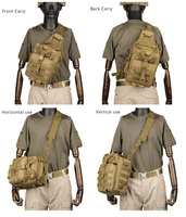 Sac messager unisexe X224Custom pour sports de plein air, sac à bandoulière classique, sac de poitrine tactique décontracté pour la randonnée, la pêche, le camping