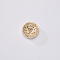50 pièces/sac 20mm rond en bois naturel fait à la main avec des boutons d'amour couture bricolage artisanat embellissements pour Scrapbooking carterie