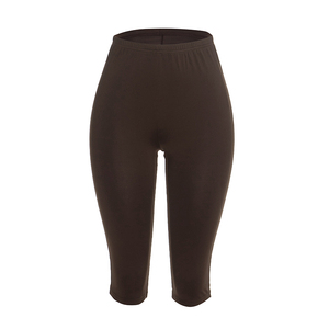 Viviblook C26ST343 Ensemble haut à manches longues et pantalon court sans bretelles pour femme, couleur unie, col rond, épaules dénudées - Product Image 6