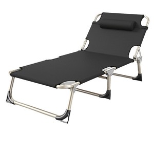 Portable Folding <b>Bed</b> <b>Single</b> Size Adjustable Height For Office Home Use Thickened Reinforced Nap Cot With Pillow Included - Product Image 2