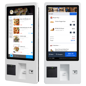 Self-ordering Payment Kiosk Touch Screen Floor <b>Standing</b> or Wall Mount Food Ordering Stall Sk-23.6a Wall Mount Ordering Kiosk - Product Image 1