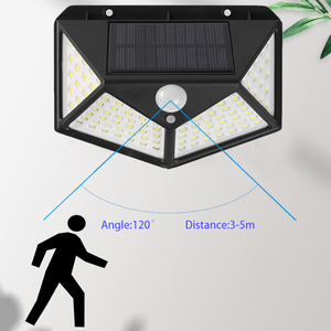 Lámpara de jardín con energía Solar para exteriores, precio barato de alta calidad, 100 LED, Sensor de movimiento impermeable, luces solares de pared para jardín - Product Image 3