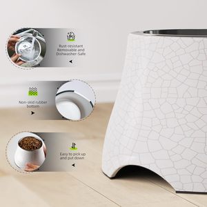 Comedero Elevado para Perros de Acero Inoxidable M2 Cups con Diseño Antideslizante para Uso en Interiores - Product Image 1