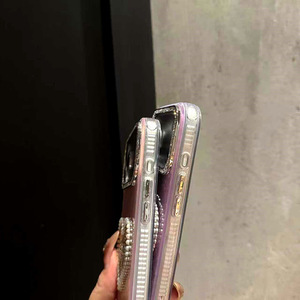 เคสโทรศัพท์มือถือลายคริสตัลหินอ่อน IMD รูปหัวใจประดับโบว์เพชร สำหรับ iPhone 17 pro max 16 15 14 13 12  สำหรับสาวๆ - Product Image 5