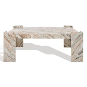 Mesa de Centro de Mármol Blanco Calacatta Viola, Diseño Moderno y Único, Decoración Contemporánea para el Hogar - Product Image 4