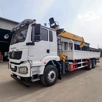 Camion-grue d'Arabie Saoudite 350 CV H3000 6x4 10-11 tonnes, camion-grue de taille moyenne avec télécommande radio, grue à flèche basculante Shacman pour camion
