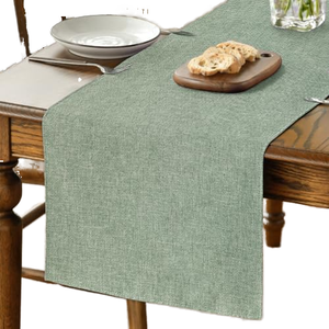 White Cotton Printed <b>Table</b> <b>Runner</b> 14 X 120 Inch Eco-Friendly Home Vintage Rustic <b>Wedding</b> Party Bridal Shower Decorations - Product Image 1