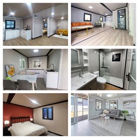 Maison conteneur extensible au design moderne, 20 pieds, 2 chambres, maison préfabriquée modulaire avec système d'énergie solaire, utilisation hôtelière, garantie 2 ans