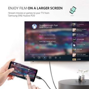 <span class=keywords><strong>C</strong></span>âble QGeeM USB <span class=keywords><strong>C</strong></span> vers HDMI 2.0 4K60Hz, plaqué or, en aluminium tressé, Plug & Play pour MacBook, ordinateur portable, téléphone, moniteur, téléviseur, projecteur - Product Image 4