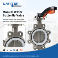Vanne papillon manuelle à vis sans fin en fonte ductile GGG50, joint souple EPDM, PN16 Classe 150, pour CVC et traitement de l'eau, DN40-DN1200, OEM ODM