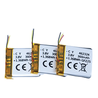 Batterie LiPo 3,7 V 360 mAh rechargeable au lithium polymère 802025, fabrication sur mesure OEM/ODM