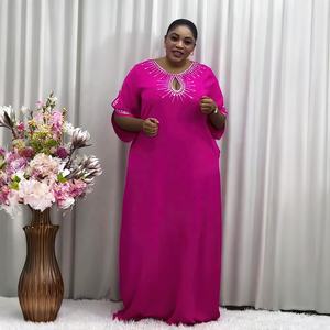 <span class=keywords><strong>Berserk</strong></span> Robe Africaine Avec Foulard Rhinestone Decoración Batas <span class=keywords><strong>De</strong></span> Demoiselle Africaine Tela <span class=keywords><strong>De</strong></span> Yute Africano Pavo Vestidos - Product Image 4