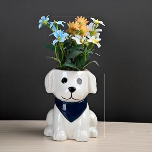 MSH Vente en gros de pots à fleurs en céramique en forme de <span class=keywords><strong>petit</strong></span> <span class=keywords><strong>chien</strong></span> pour plantes vertes, cadeau d'anniversaire pour garçon - Product Image 6